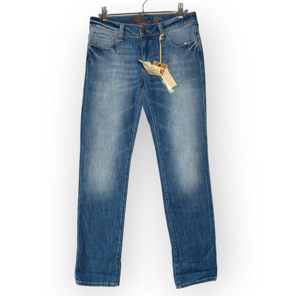 NWT MAVI EMMA Relax Straight Leg Jeans SIZE 27 x 33 Summer Nolita Blue Denim